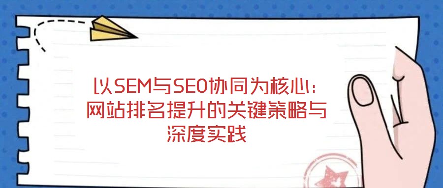 以SEM與SEO協(xié)同為核心:網(wǎng)站排名提升的關(guān)鍵策略與深度實踐